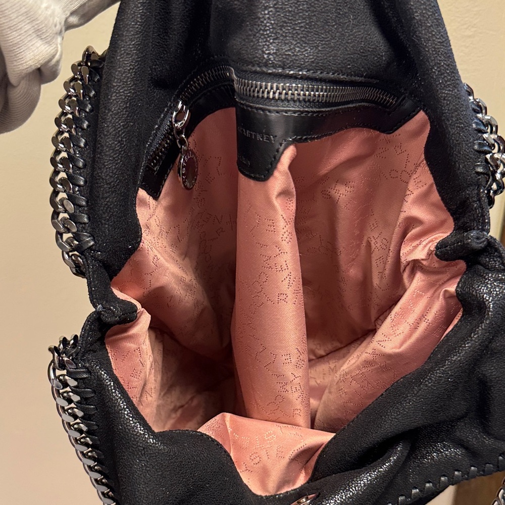 Stella McCartney Falabella Shaggy Dear Small Tote-Black Vegan Leather - Picture 10 of 16